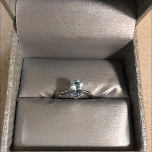 Zales Size 7 Aquamarine Ring